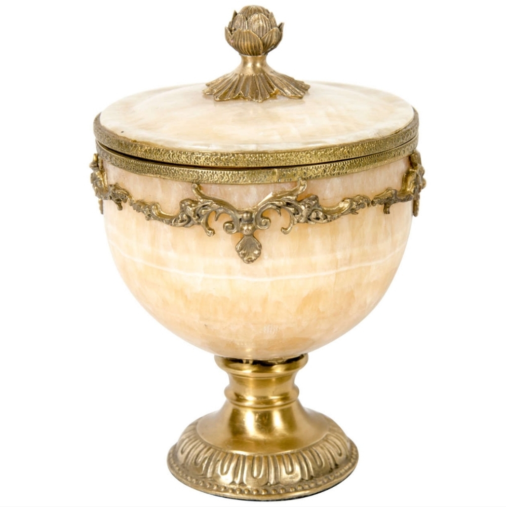 Marble With Bronze Detail Vintage Hand Made